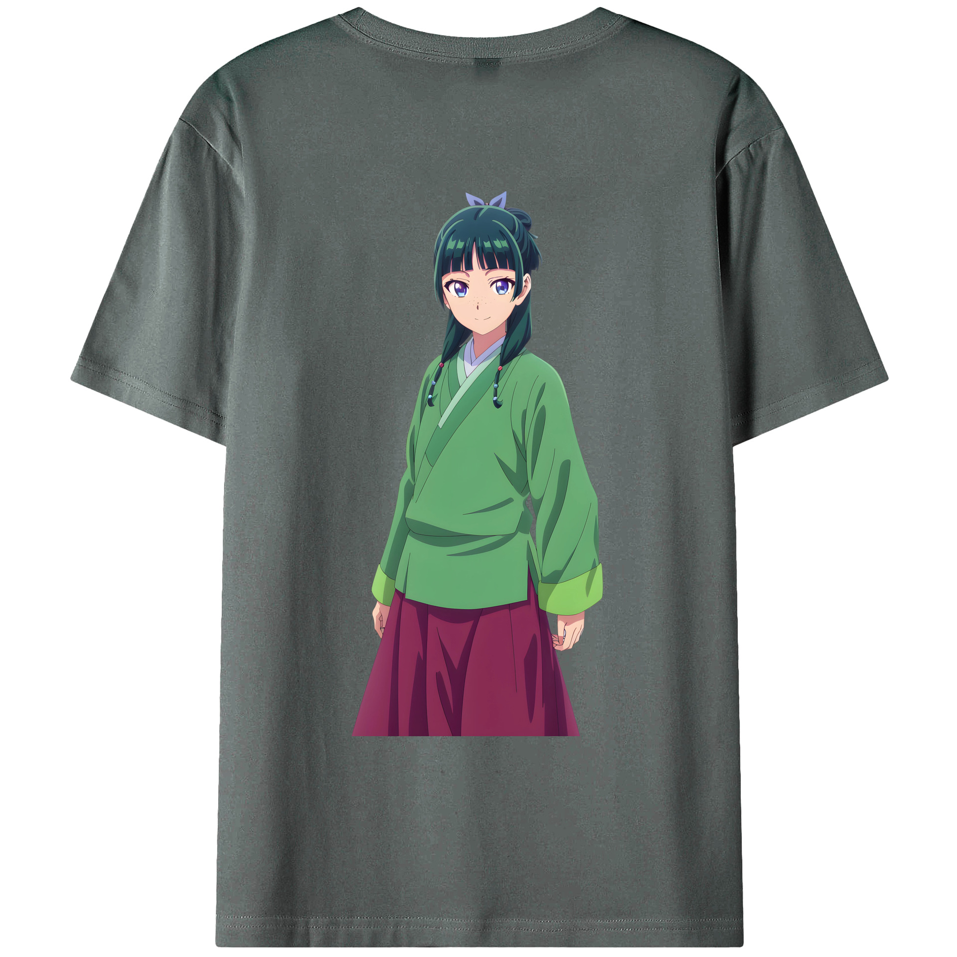 （画像用） 薬屋のひとりごと The Apothecary Diaries 綿100％ メンズ半袖Tシャツ（バックプリント） 通気性